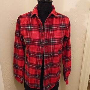 Merona Red and Black Plaid Shirt